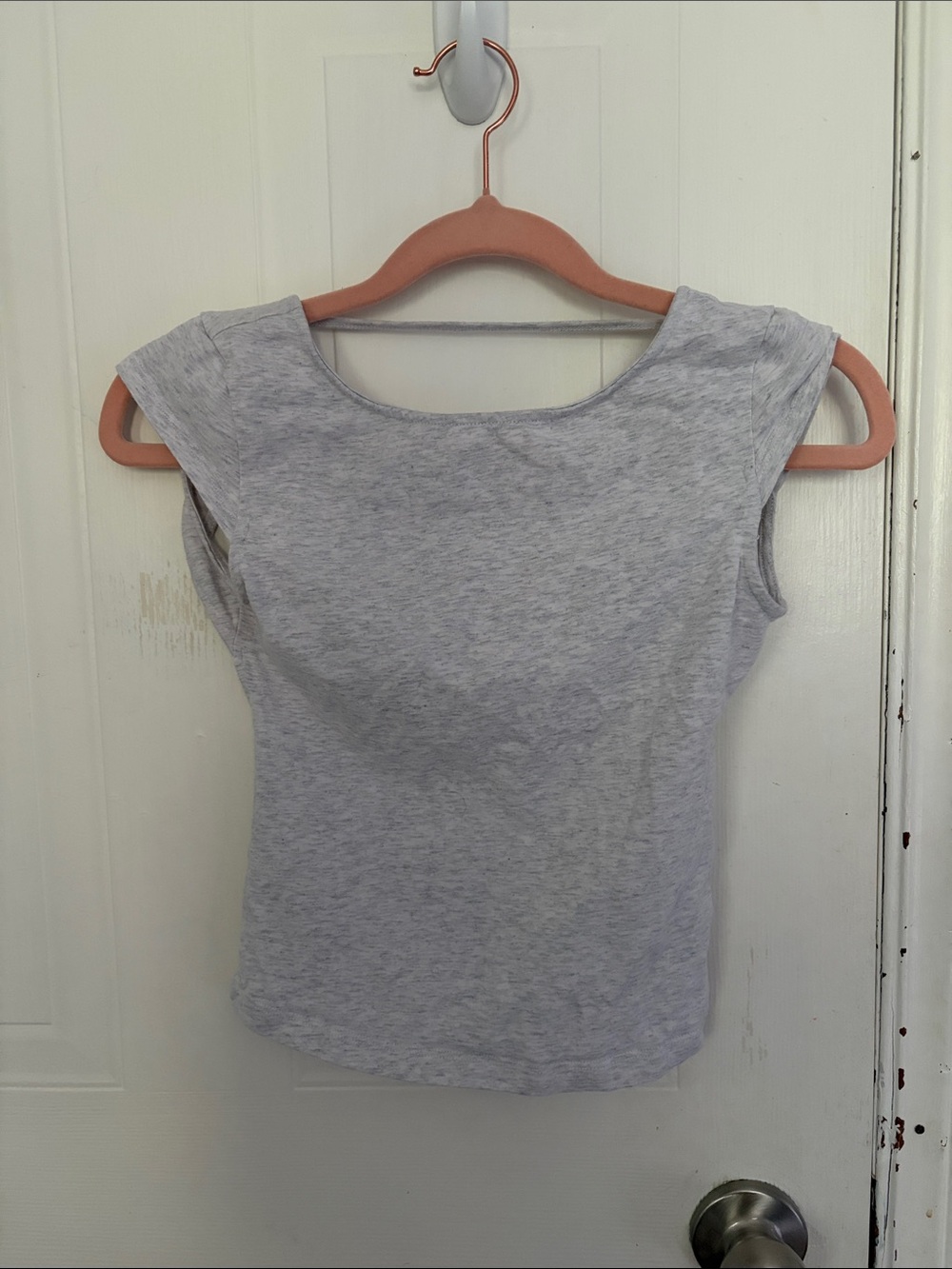 Garage Light Gray Open Back Tank Top